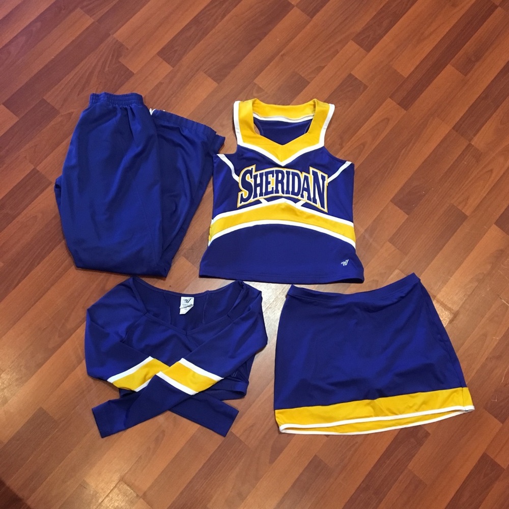 Blue and Gold Cheer Uniform